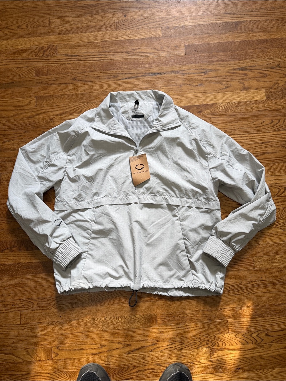 Light Gray Pullover Anorak Jacket
